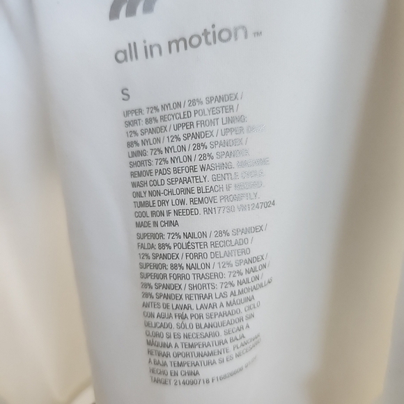 All in Motion Tennis Activewear Dress White Women's Size S - Picture 8 of 10